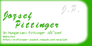 jozsef pittinger business card